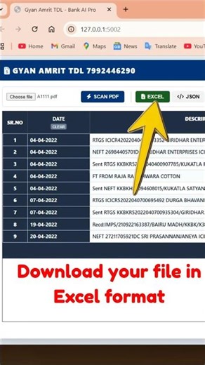 Bank statement PDF to Excel converter ‪@GYANAMRIT‬