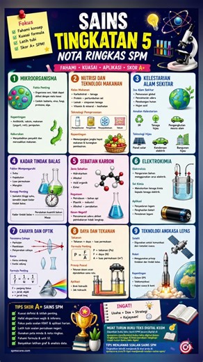 Subjek Sains Tingkatan 5 merupakan antara subjek penting dalam peperiksaan SPM