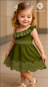 Elegant mehndi green one shoulder party dress for girls/easy tricks #dressdesighn #frock