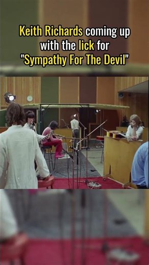Keith Richards coming up with the lick for Sympathy For The Devil! #rollingstones #keithrichards