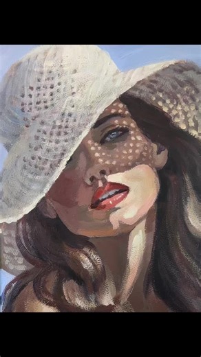 How to paint sunlight on skin with acrylic paints #paintingprocess #acrylicpainting #arttutorial #paintingtechniques #learnart