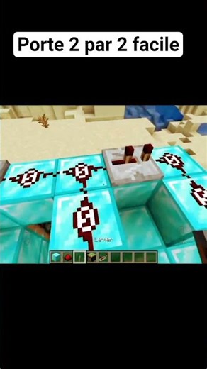 tuto:porte 2 par 2 facile #minecraft #gaming #redstonebuildhacks #redstonetutorial like et abonnetoi