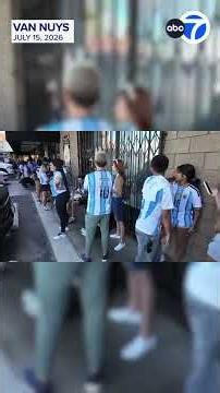Fans in LA celebrate Argentina reaching World Cup final