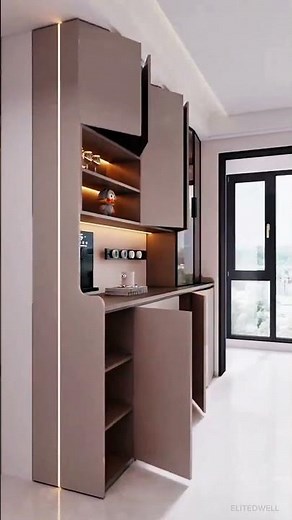Luxury Cabinet & Mini Bar Setup ✨ | Modern Elegance for Every Home 🍷with measurement #LuxuryCabinet