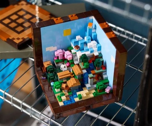 The Official LEGO Minecraft Crafting Table Has Cute Biomes and Figures