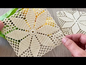 How to Make a Unique and Very Stylish Crochet Tile Patterned Square Motif Model