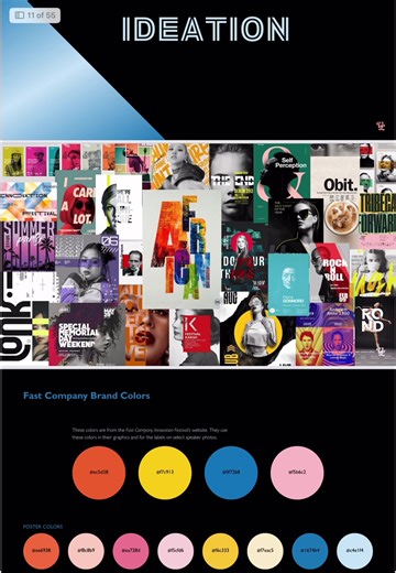 📖✨ Behind every design is a process, and this reel takes you through the process book for my Fast Company Innovation Festival poster series. 2024 marked the 10th anniversary of the festival, held September 16–19 in New York City. The event celebrates visionaries, creators, and industry leaders, making it the perfect inspiration for this project. The objective: research, conceptualize, design, and typeset a series of three posters, each highlighting a featured speaker. I chose Ryan Reynolds, Lin