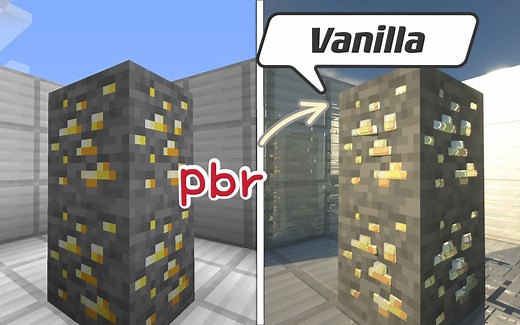 原版风格！【Minecraft】PBR视差材质！超美反射材质包！