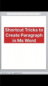 Create Paragraph Shortcut Tricks in MS Word .#computertrick #shortcut #shortstricks #secretshortcut
