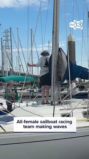 18K views · 180 reactions | Bad Girl, an all-women crew, take on the largest port-to-port sailing race in the Gulf. ABC13 visited the team before they embarked on a 150-nautical-mile course from Galveston to Port Aransas! Visit https://abc13.com/18166595/ for more. | ABC13 Houston | Facebook