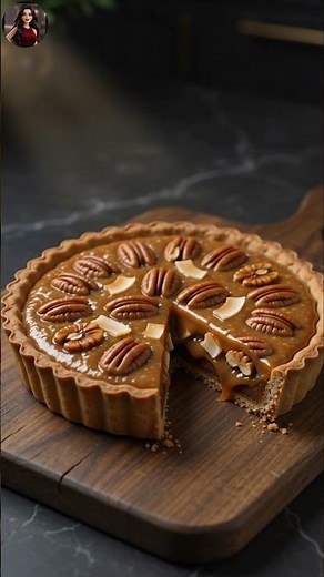 The ULTIMATE Dairy-Free Chocolate Caramel Pecan Tart! 🍫🥥✨"