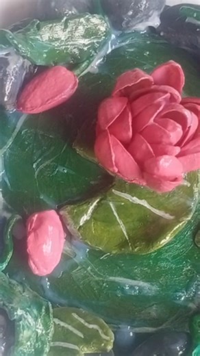 lotus pond texture art making video #shotrs #diy