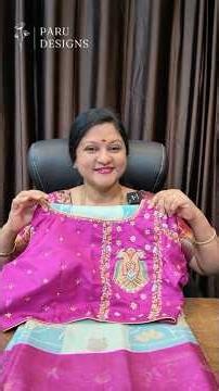 Unique saree and a Unique blouse | Paru Designs | Maggam work | Latest designs