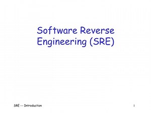 Software Reverse Engineering (SRE) - SlideServe