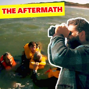 A Fishing Boat Flips Throwing 5 People In The Water | Real Life Rescue