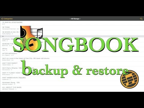 SONGBOOK - Backup & Restore