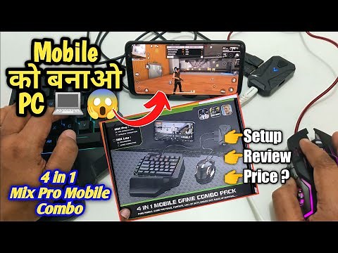 4 in 1 Mobile Combo Game with MIX PRO Converter || Free Fire Mobile with One Hand Keyboard & Mouse
