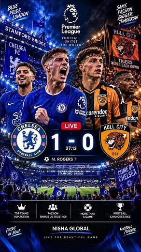 Chelsea 1-0 Hull City LIVE 🔥 M. Rogers Goal | Premier League 2026