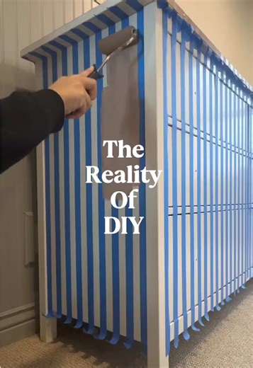 The harsh reality of diy 😵‍💫 sometimes you win and other times you fail miserably! My big mistake that I realized after was, even though I followed all of the tutorials I had watched, I have the OG ikea dresser (glossy) and they all have the new (matte). I should have added a layer or primer before I went in with the Benjamin Moore advanced paint. The only way I could have saved the stripes would have been to sand the whole thing down and start over. The silver lining though, the stripes made 