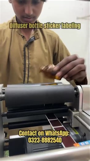 Round Bottle Labeling Machine for Glass Diffuser Bottles | Labeling Demo