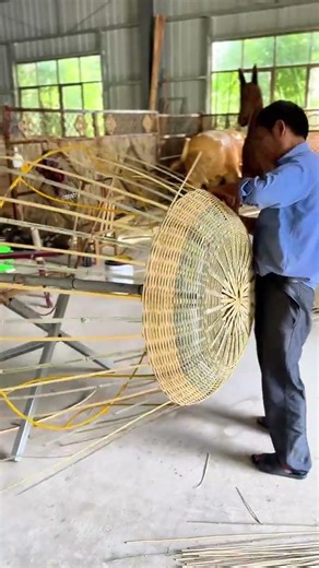 竹編帽子放大做成休閒觀景區，瞬間成為爆火網紅打卡點 #竹編手藝#手藝人#源頭實力廠家 #網紅景觀 #傳統手藝