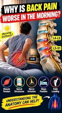 Why Is Back Pain Worse in the Morning? 🦴 | L4-L5 & L5-S1 Explained #anatomy