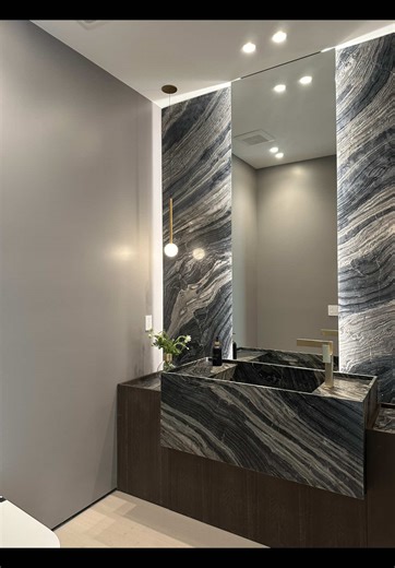 One of my all time favorite powder room designs! #InteriorDesign #powderroom #bathroom #design #interiorconception