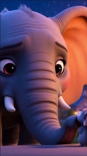 Watch a Charming Animated Elephant Stroll Through a Colorful Landscape! __.mp4