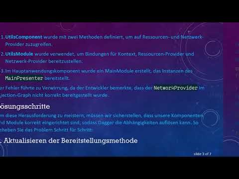 Verständnis von Dependency Injection mit Dagger 2 in Android: Lösung häufiger Fehler