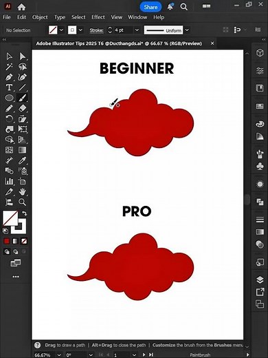 How to draw Cloud Pattern in Japanese Style like a PRO Adobe Illustrator Tips 2025