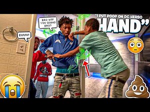 I PUT POOP 💩 ON ‪@DCHerbo‬ HAND PRANK ( GET REAL😳)