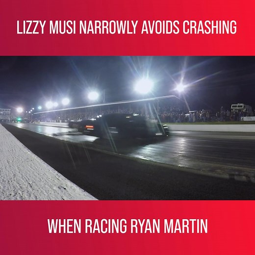8.8K views · 129 reactions | While racing against Ryan Martin, Lizzy Musi goes close to narrowly crashing her car, but luckily she is able to swerve her car out of the way before impact. Watch more Street Outlaws: No Prep King on discovery+: https://bit.ly/3wDhfOt | Love Motoring | Facebook