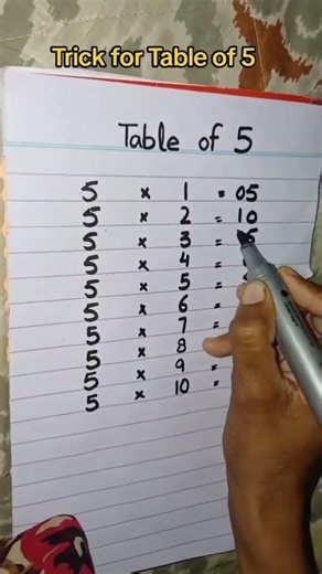 Let's make table of 5 easier for your children ❣️