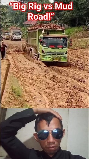 “Big Rig vs Mud Road!”#shortvideo