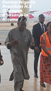 5.9K views · 281 reactions | Former Nigerian President H.E. Olusegun Obasanjo has just arrived at Kisumu International Airport for the official opening of the Festac Africa Festival today at Jomo Kenyatta International Stadium. H.E. Obasanjo recalls his last visit to Kisumu in 1994, when he attended the funeral of the late Mzee Jaramogi Oginga Odinga. The world is coming to Kisumu! #FESTACAFRICAFESTIVAL2024 | Anyang' Nyong'o | Facebook