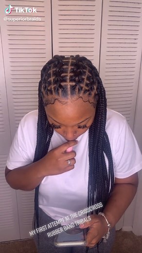 Trendy Knotless Box Braids Tutorial | Criss Cross Hairstyle