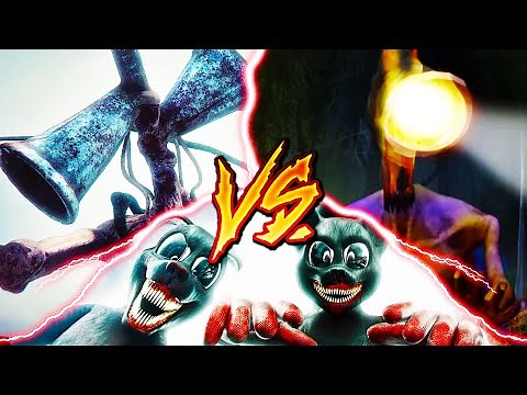 CARTOON CAT & CARTOON DOG VS. SIREN HEAD & LIGHT HEAD RAP | YKATO & BASTIÁN CORTÉS