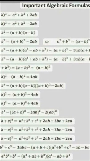 #algebric formulas #math#equations