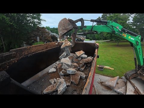 Breaking and Hauling Concrete in ATL | Dump truck ASMR | CAT Jake Brake