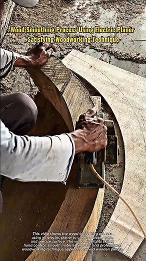 Wood Smoothing Process Using Electric Planer | Satisfying Woodworking Technique