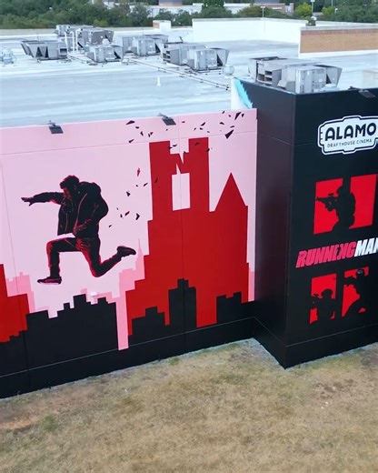 What would you do for $1 billion? Run and get your tickets to The #RunningManMovie at drafthouse.com. Only in theaters November 14 (Oh, and then check out the newest mural at our Slaughter Lane location in Austin, TX by Mike Johnson ) | Alamo Drafthouse St. Louis