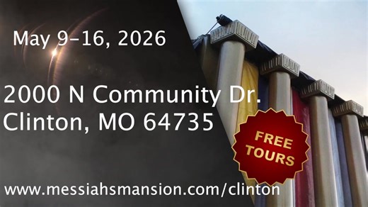 Coming to Clinton, MO- May 9-16, 2026! A chance to tour a life-sized replica of the Mosaic Sanctuary from the Old Testament. Come see how God used the sanctuary to show the plan of salvation and how it has relevance in our lives today. Book your FREE tour today at www.messiahsmansion.com/clinton | Messiah's Mansion