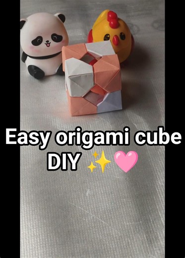 How to make a easy origami cube DIY/origami cube making tutorial✨🩷#simple #diy #cube #papercraft