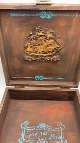 Pirate Ship Box, Kraken, Vintage Inspired, Wooden Box, Decoupage, Home Decor, Gift - Etsy UK