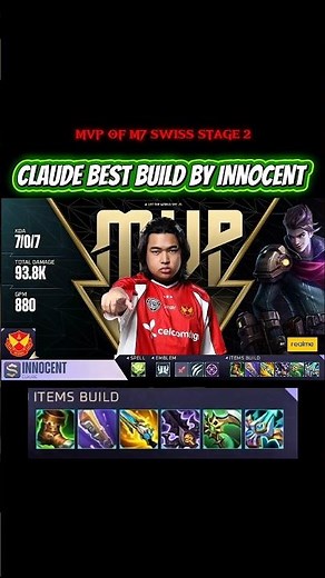 M7 Swiss Stage 2 MVP! Claude Build by Innocent (Team SRG) 😱 | Best Build MLBB