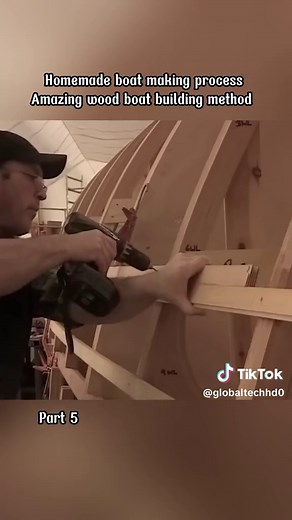 " Homemade boat making process Amazing wood boat building method #Bo...