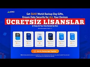 ÜCRETSİZ AOMEI LİSANS KAMPANYASI 🔹 648 DOLARLIK UYGULAMA BEDAVA 🔸 FREE LICENCE