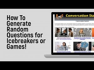How to Generate Random Questions for Icebreakers or Games [easy]