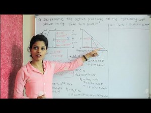 Earth pressure retaining wall 3 numericals