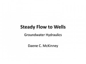 Steady Flow to Wells - SlideServe